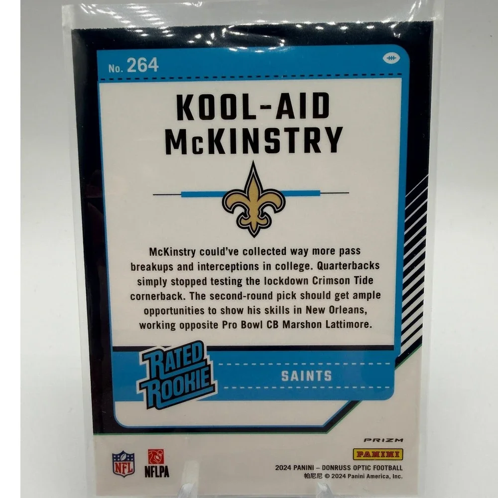 2024 Donruss Optic Kool-Aid McKinstry Rated Rookie Blue Prizm #264 Saints CB‎